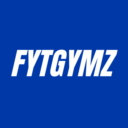 FYTGYMZ logo – white text on blue background